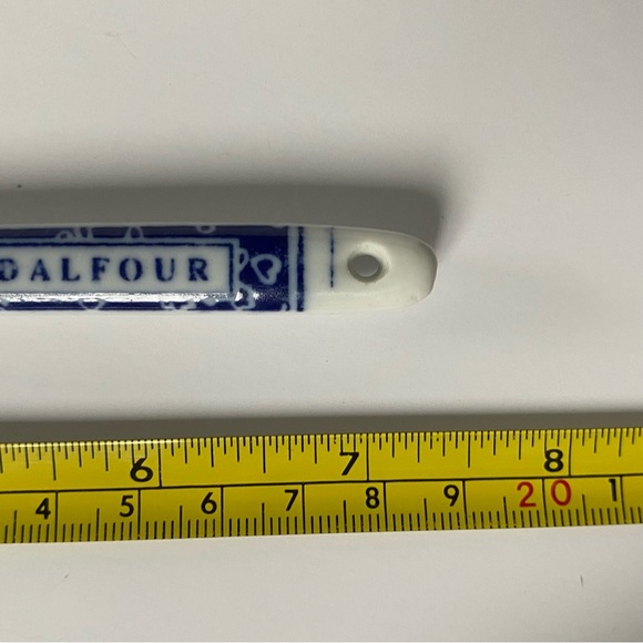 St. Dalfour Porcelain Spoon Blue White Jam Condiment Sugar 7.25" French Pottery - Picture 11 of 13